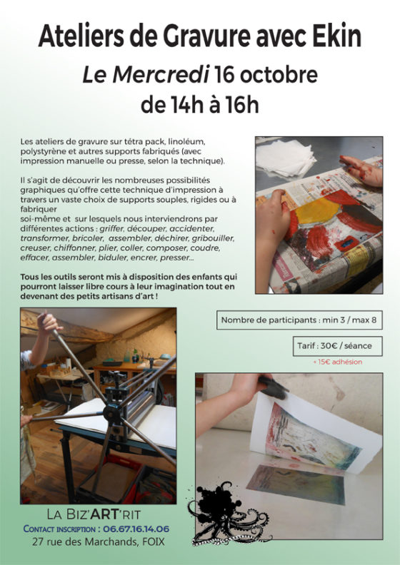 Ateliers de Gravure avec Ekin