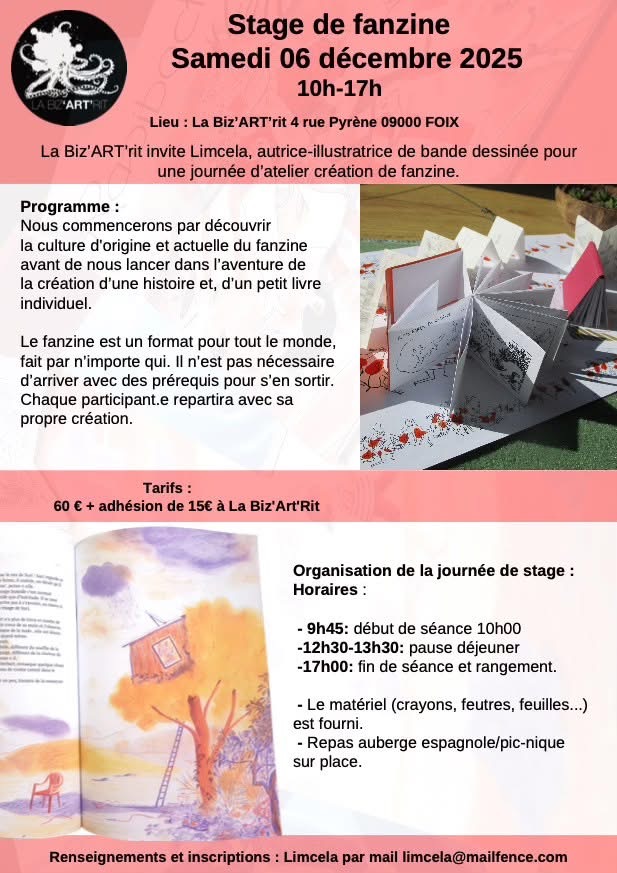 Stage de fanzine décembre 2025