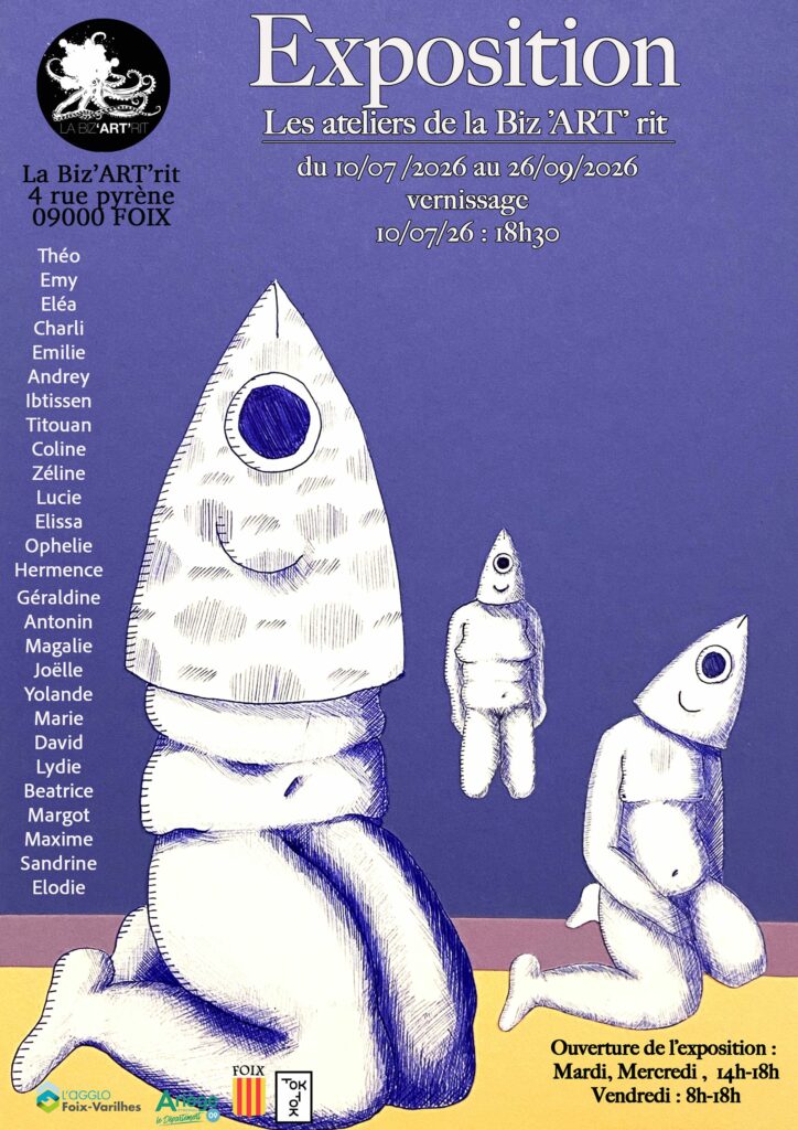 Affiche de l'exposition « Les Ateliers de la Biz'ART'Rit » 2026